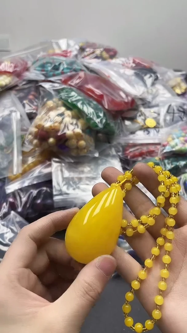 【闪购商品】蜜蜡颈饰未镶嵌79毛衣链