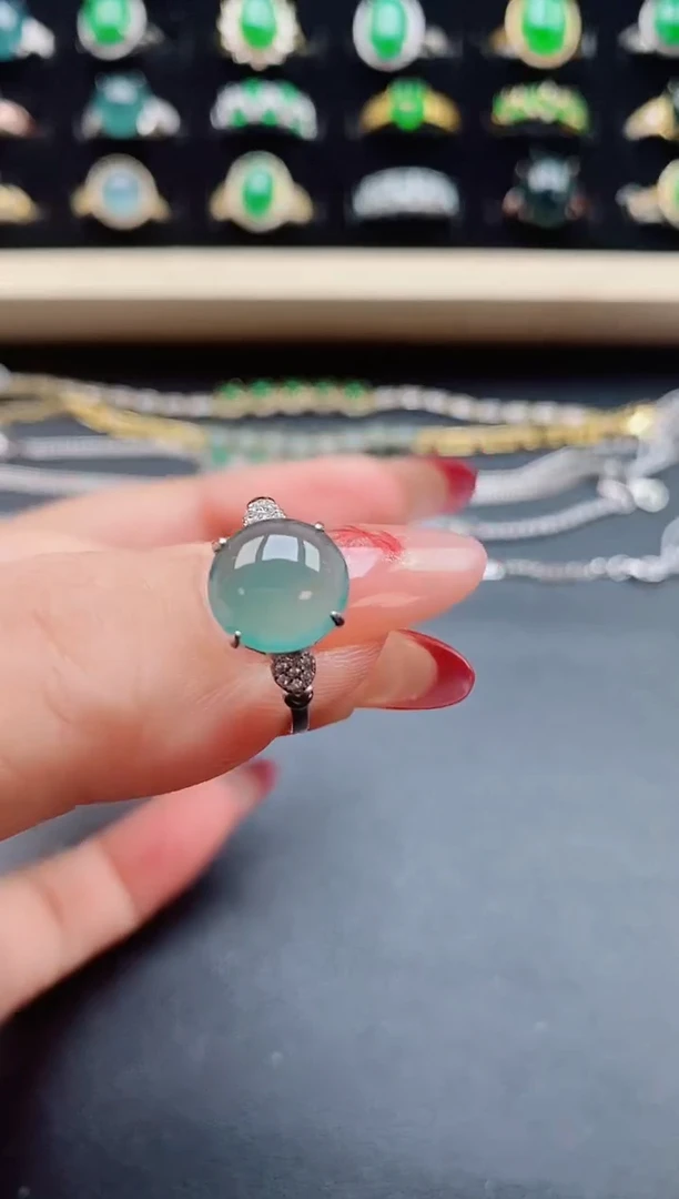 【闪购商品】翡翠戒指银S925镶嵌321321