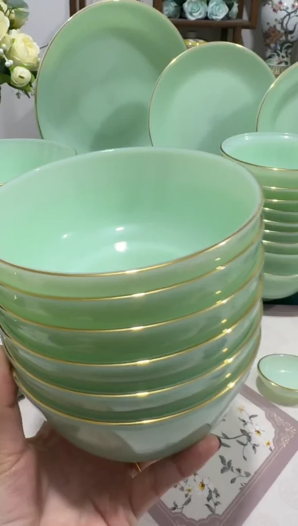 5.5英寸玉瓷碗6个口径13.8厘米