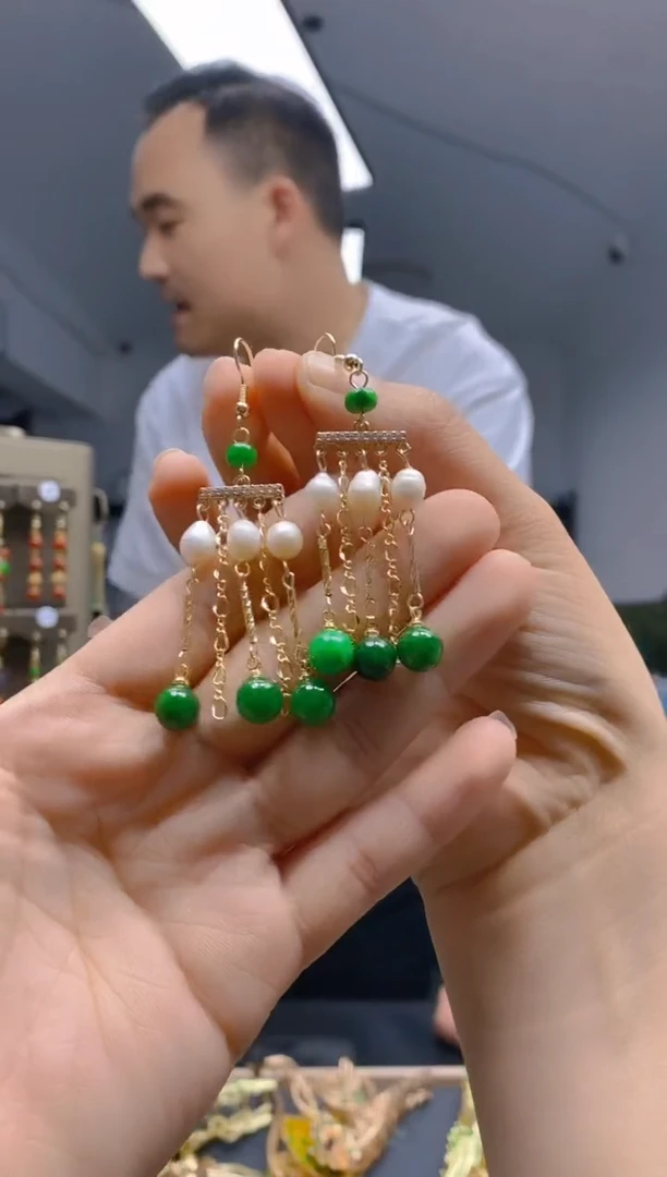 【闪购商品】翡翠耳饰合金279翡翠耳钩