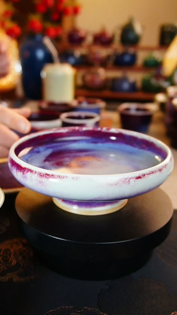 【闪购商品】瓷片195  小高足盘