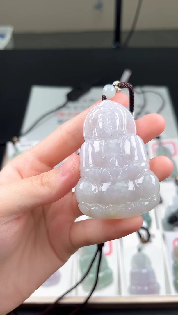 翡翠未镶嵌颈饰Y5C027观音-26