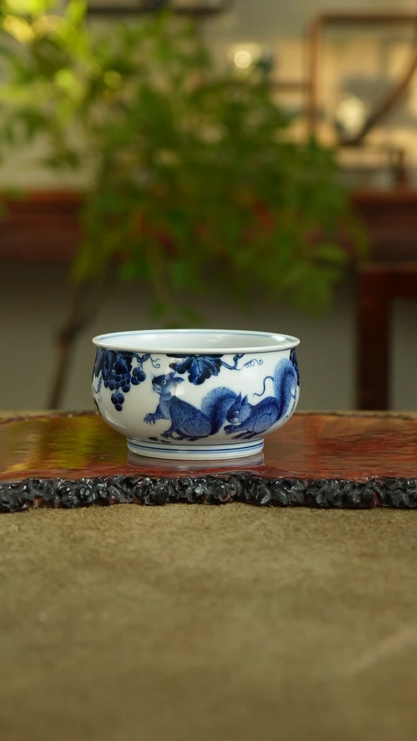 喝**茶志纯窑松鼠杯