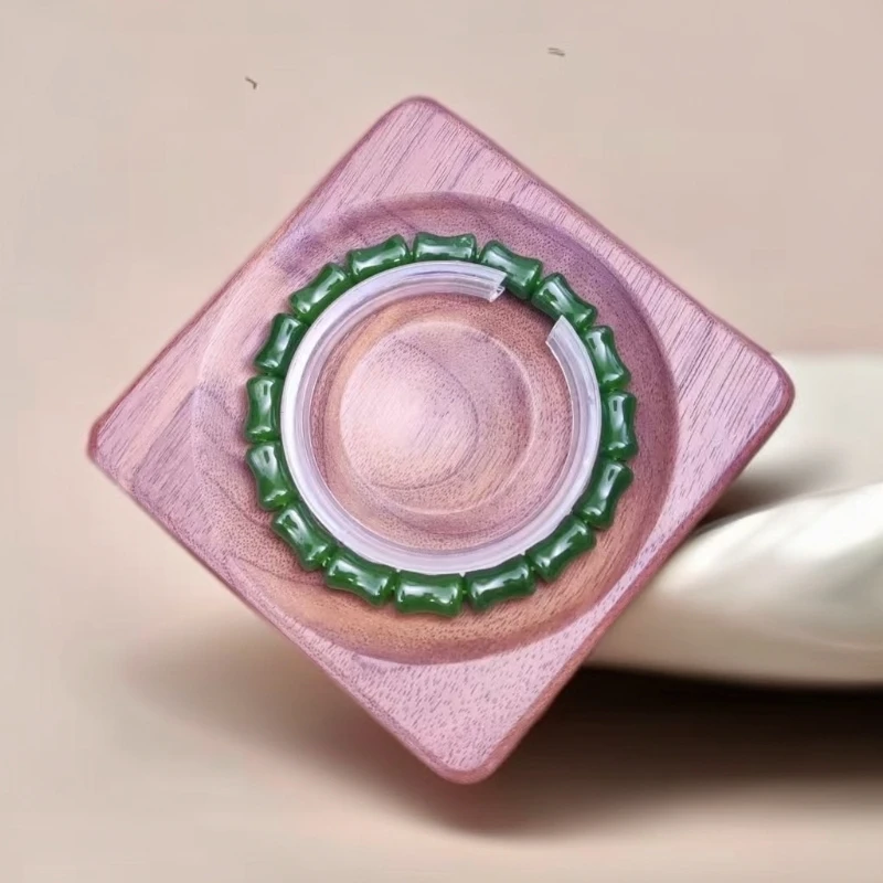 【恩上珠宝】天然玉石 604  菠菜绿竹节8mm