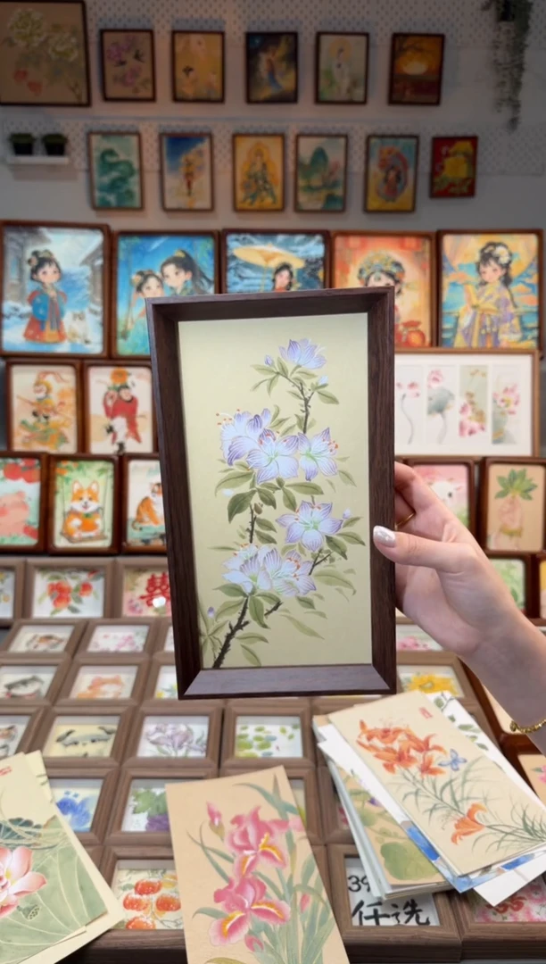 国画杜鹃花 手绘国画27