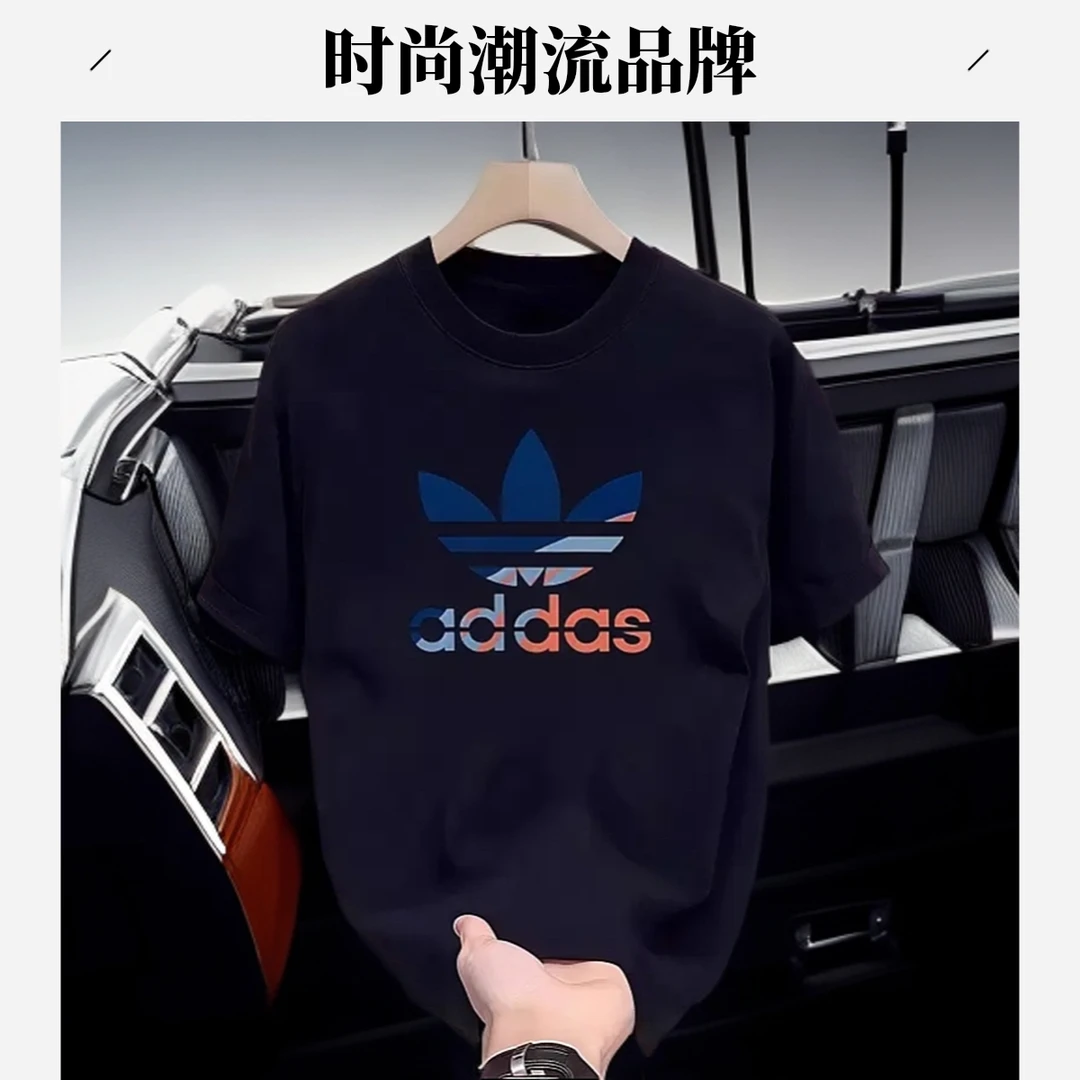 港风美式复古小众简约透气短袖T恤男女重磅纯棉百搭大码半袖上衣