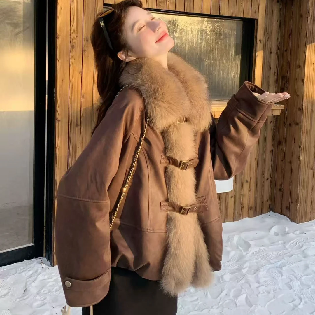 【A611-A620】常规女中国风麂皮外套网红百搭气质冬季 非主图款
