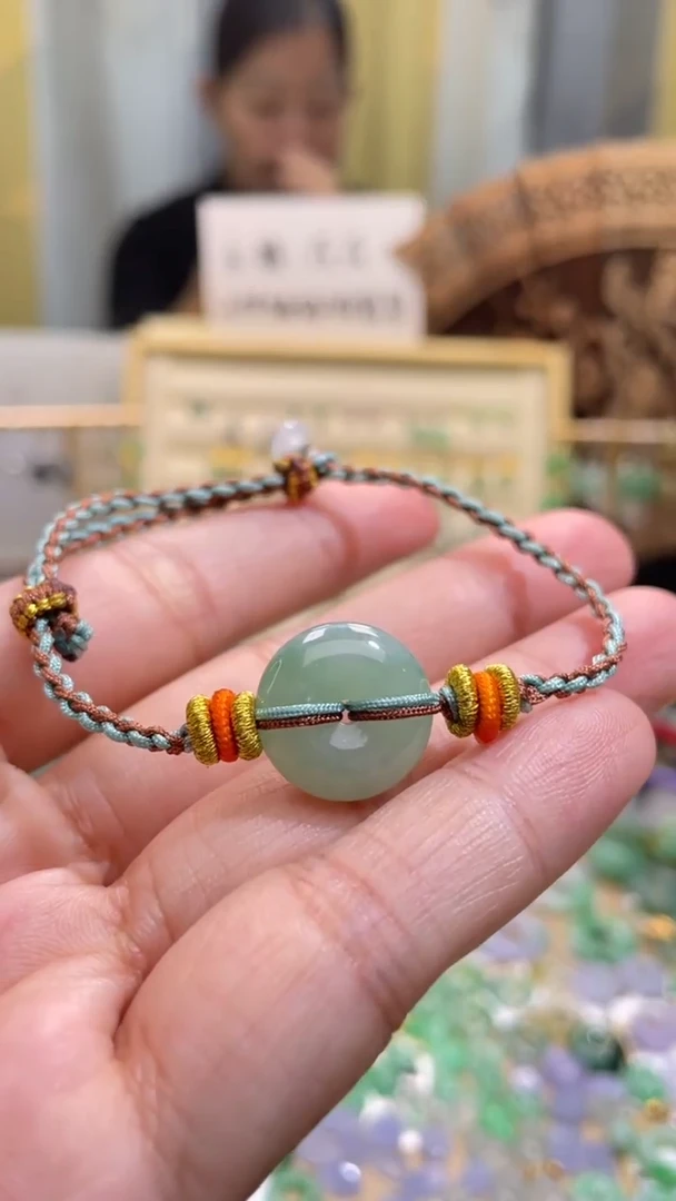 颈饰未镶嵌翡翠平安扣手绳