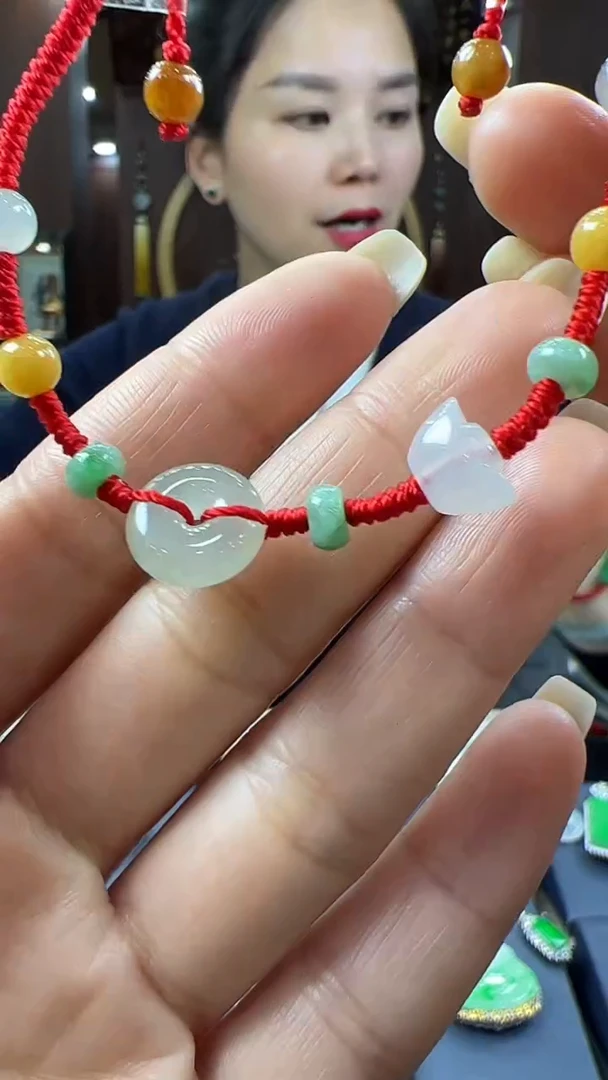 【闪购商品】翡翠挂件未镶嵌脚链