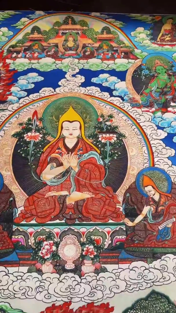 装裱画精品手绘唐卡链接--A