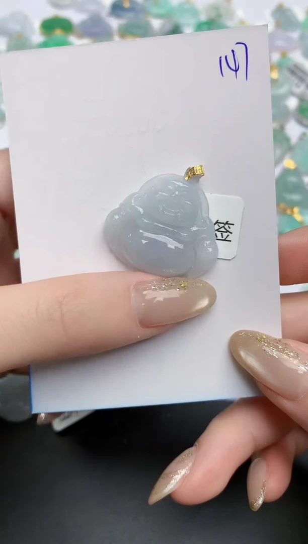 【闪购商品】翡翠颈饰18K金镶嵌天然缅甸翡翠A货