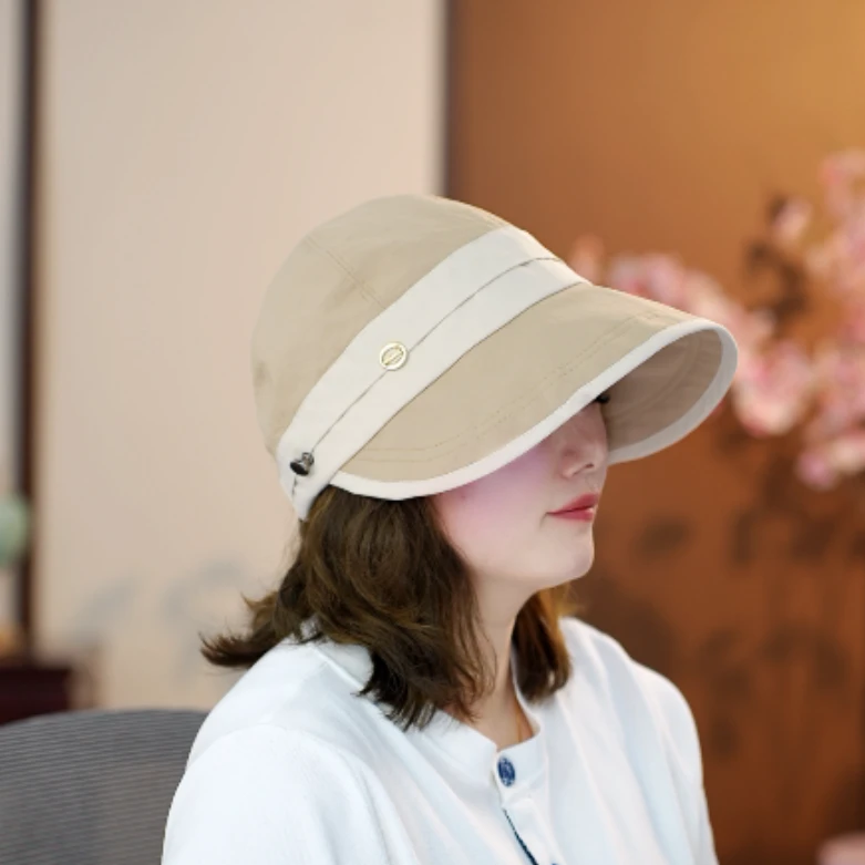 女春夏百搭大檐渔夫帽冬季帽子日系户外防晒帽韩版太阳帽时尚