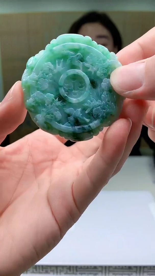 【闪购商品】定制翡翠未镶嵌4829bb-毛货挂件92