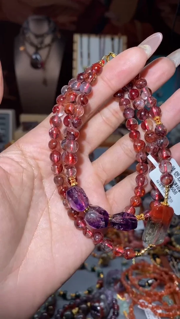 【闪购商品】水晶万能链未镶嵌红胶花超七