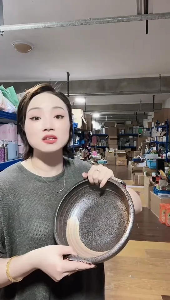 瓷片日本进口瓷器23cm大钵B708（新款