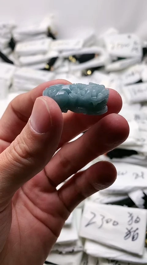 翡翠未镶嵌颈饰貔貅