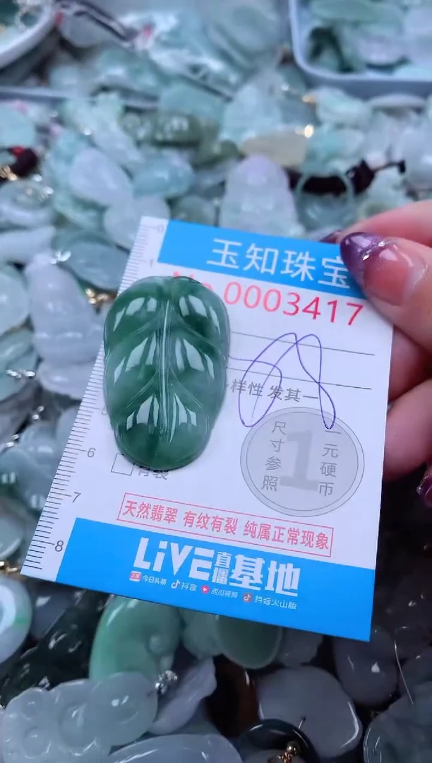 翡翠未镶嵌吊坠(不含链)3417