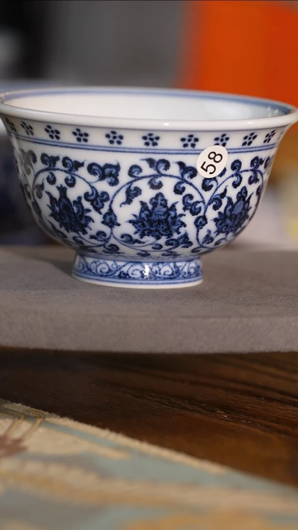 杯子【预售交货】缠枝莲压手杯58号