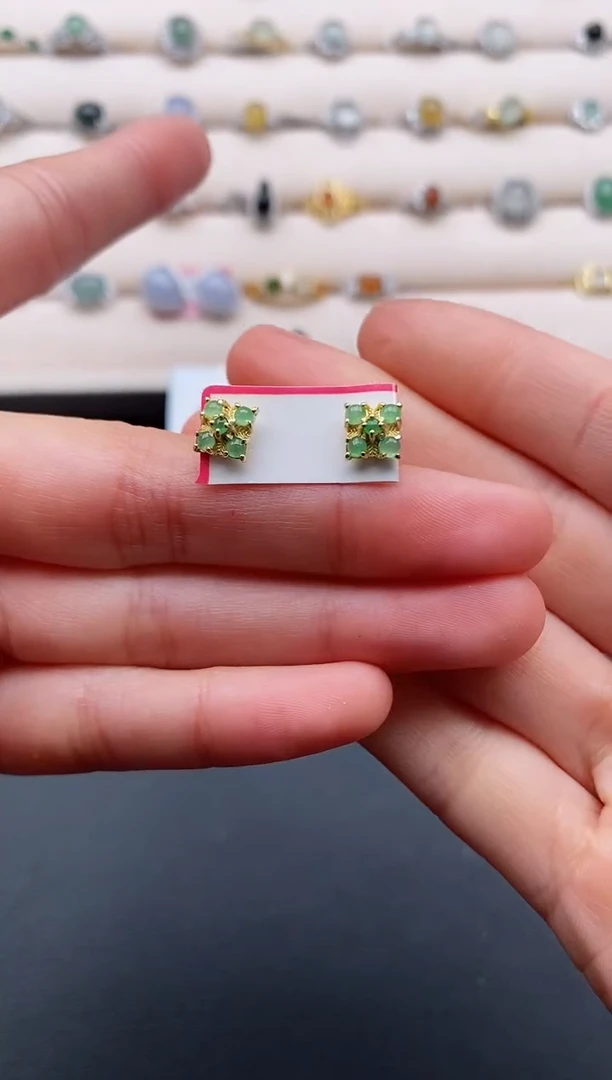 银S925镶嵌戒指翡翠111111111+4