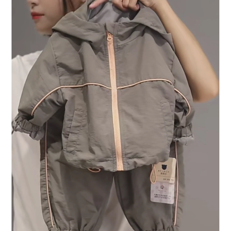 【撞色防风外套 小乐妈咪】婴儿童休闲外套上衣小童男女宝宝秋装H1