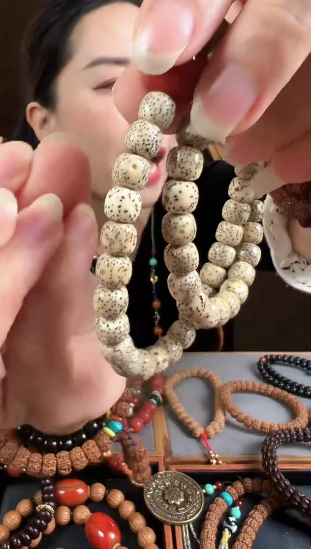 手串星月菩提绿幽灵星月双圈