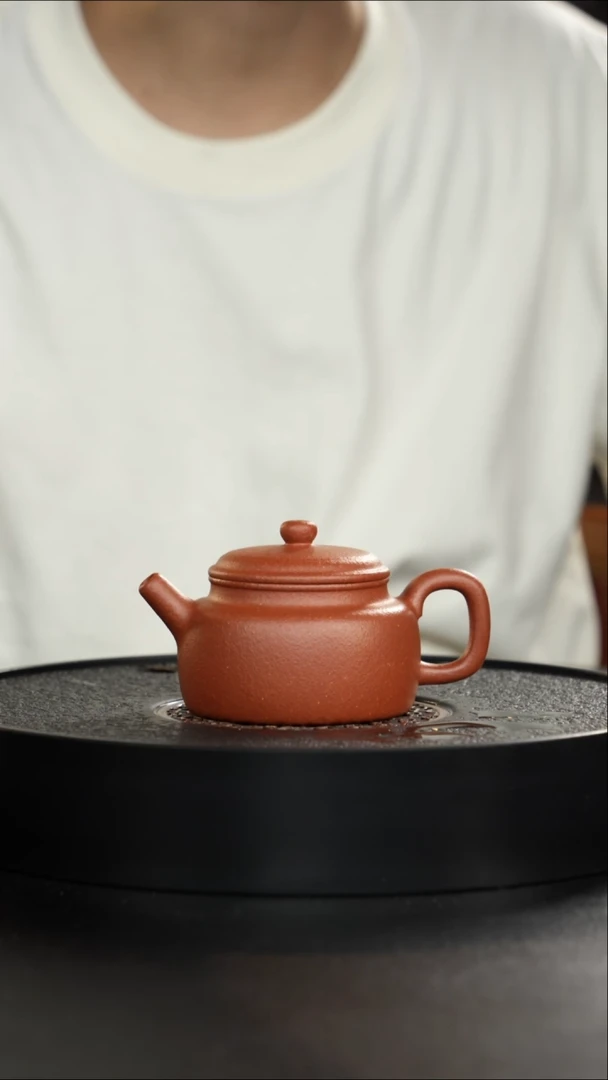 茶壶紫砂精挑手磨纯红降坡德中大漏