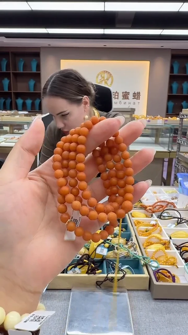 琥珀颈饰未镶嵌118秒拍号 假一罚三 7mm