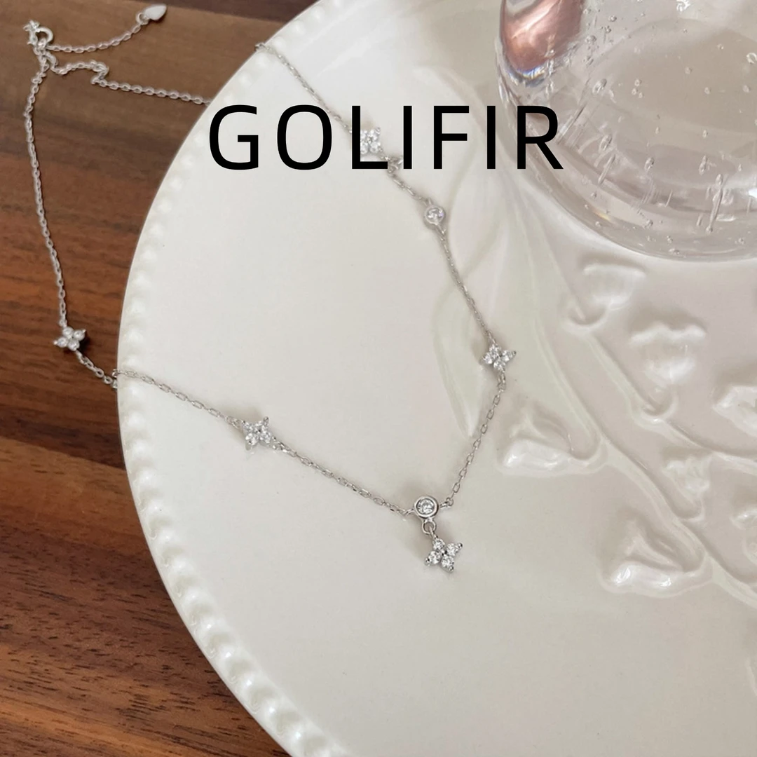 合金合成锆石项链 【GOLIFIR】璀璨星河轻奢星钻点缀锁骨链X125