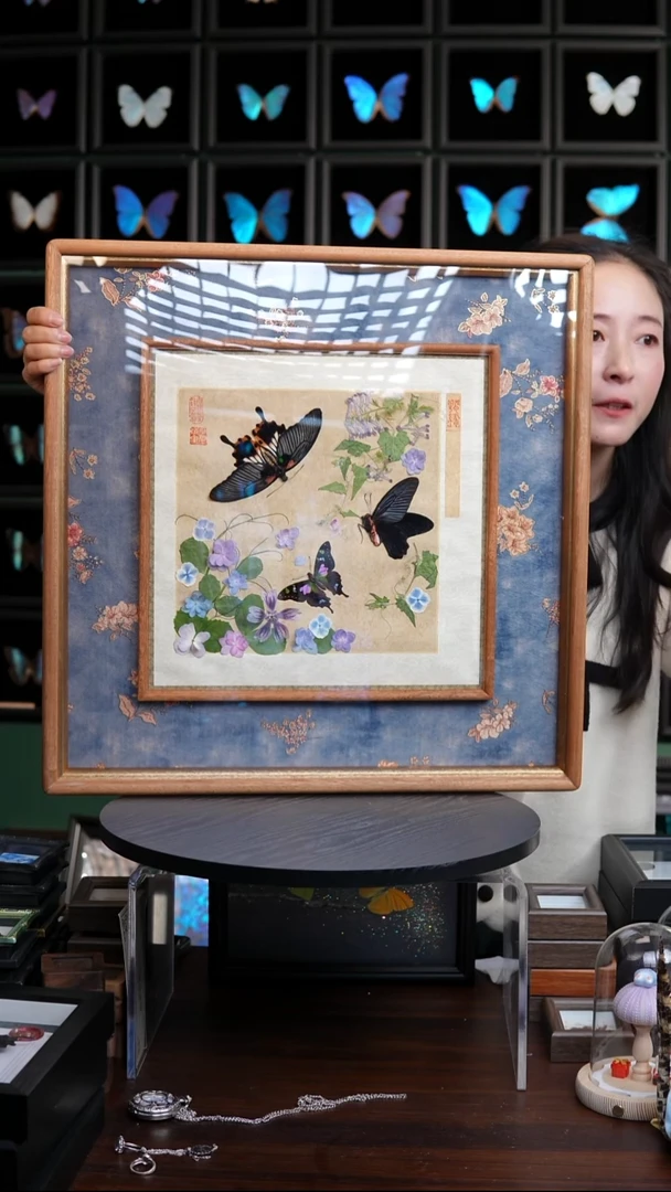 蝴蝶压花标本摆件