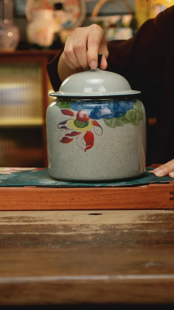 瓷片景德镇纯手工釉下彩精品茶具水杯