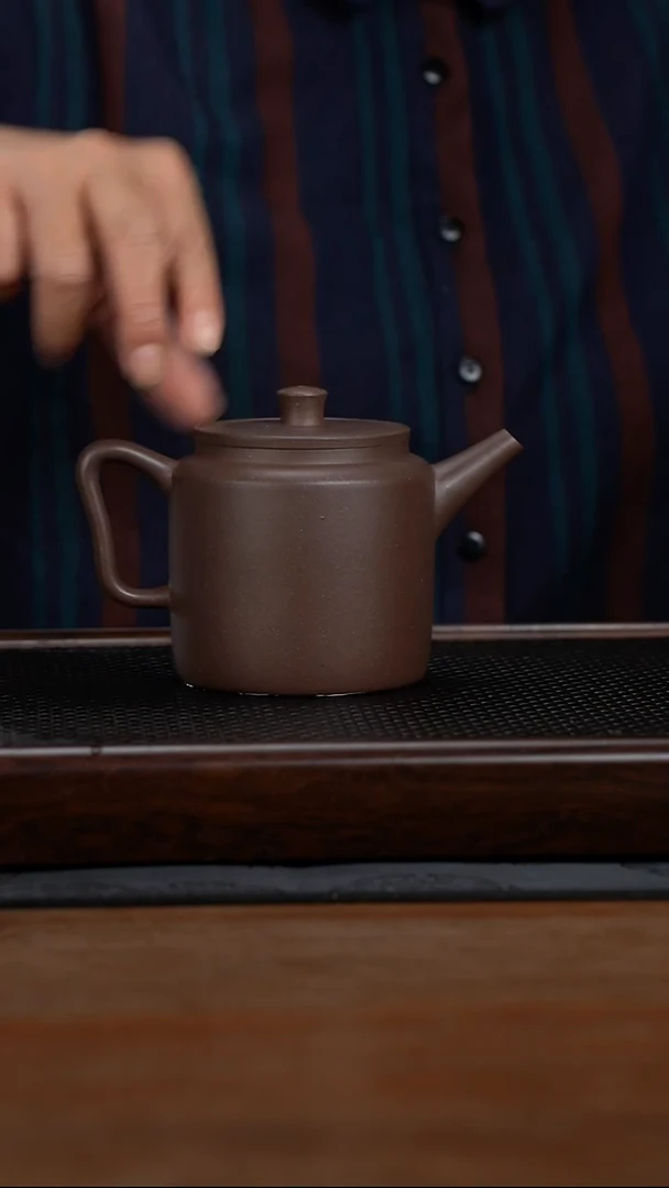 茶壶紫砂400cc黄龙山原矿百年老紫泥汲直29