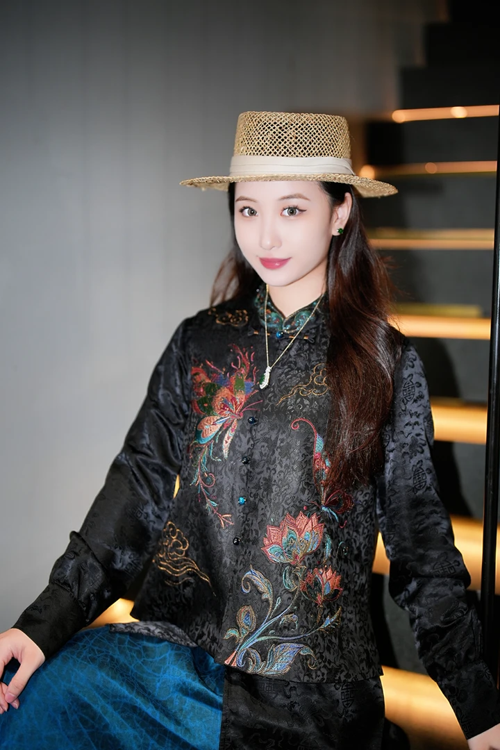 蓝大【绫罗】新中式桑蚕丝马甲5310