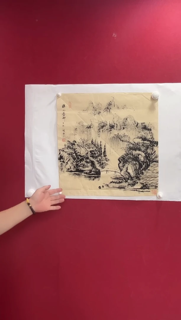 国画黄德中老师现场50斗方