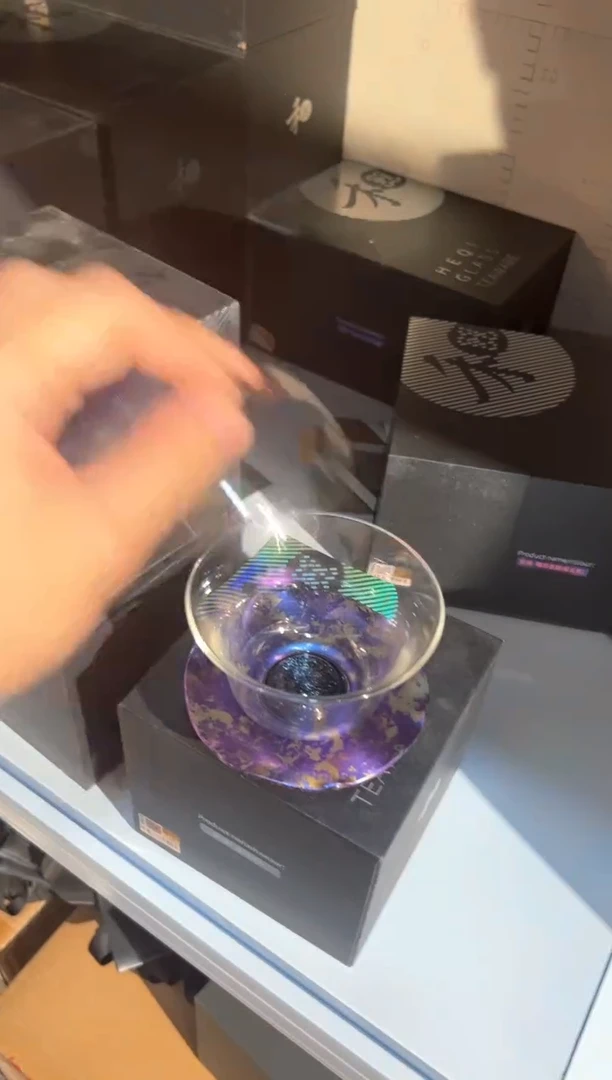 禾器斑斓曜辰盖碗-星云紫