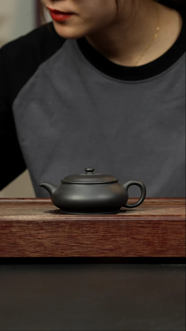 紫砂茶壶黑料 明炉