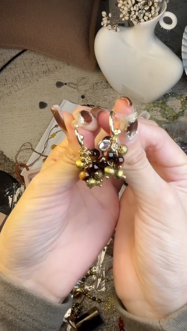 合金耳勾木变石耳钩