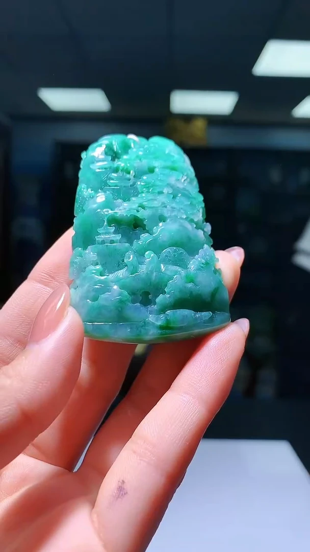 【闪购商品】定制翡翠未镶嵌1052hm-毛货挂件35