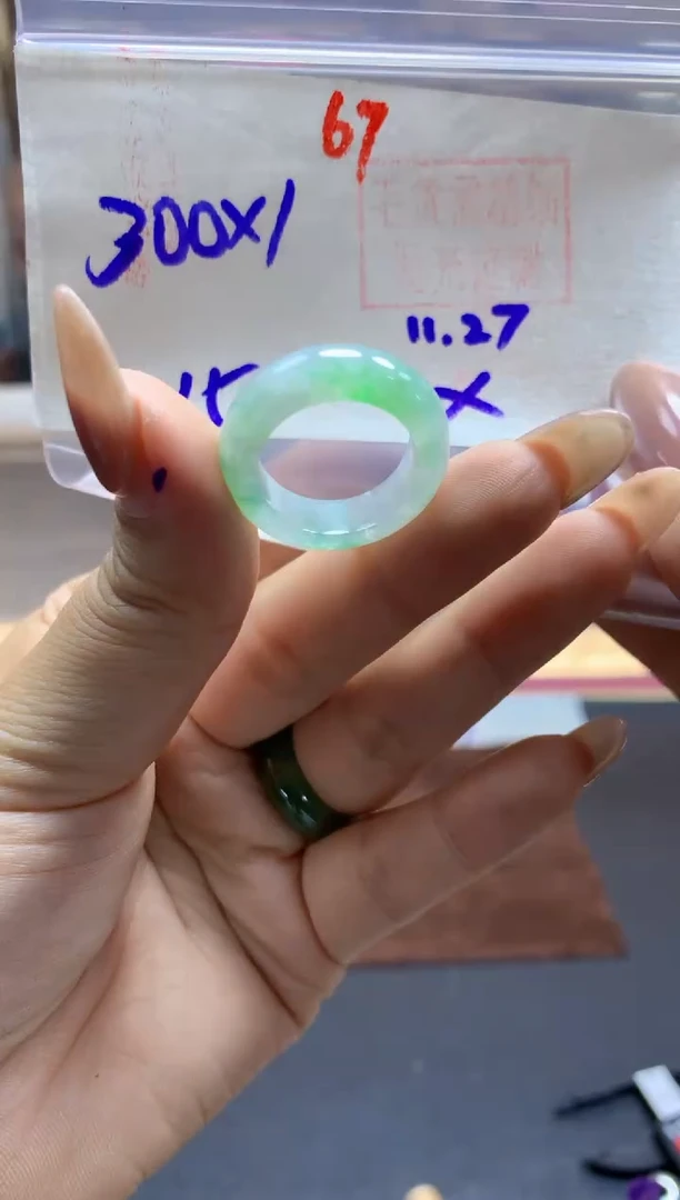 未镶嵌定制翡翠戒圈#300元-毛货需精细抛光