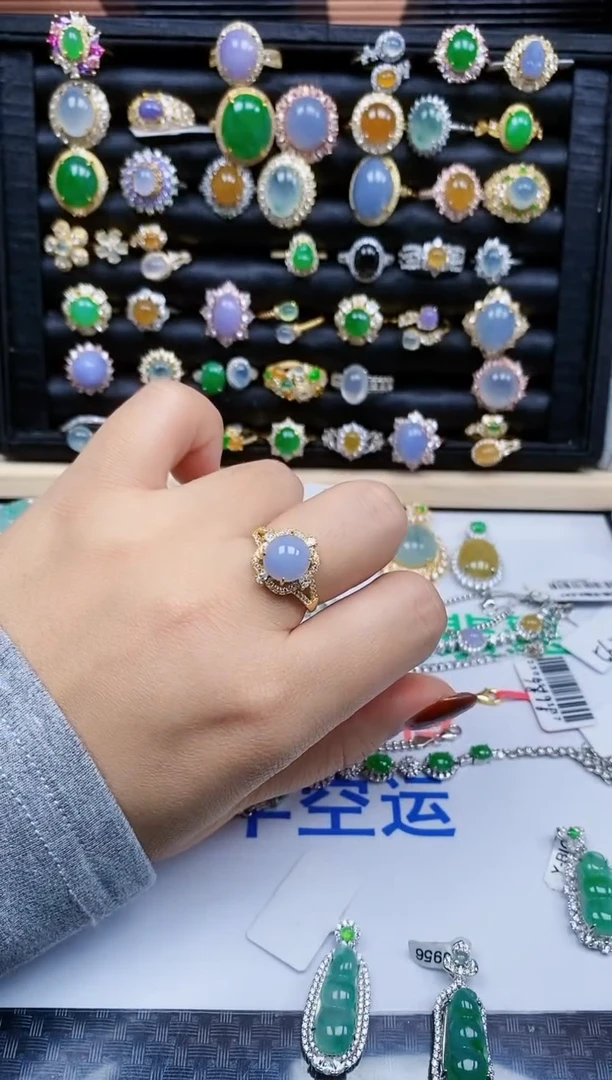 银S925镶嵌戒指翡翠262