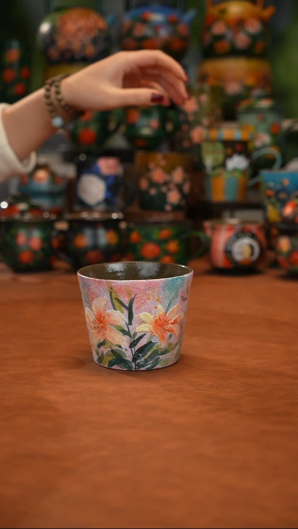 陶瓷油画手绘釉下彩