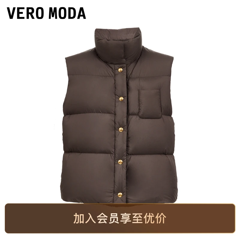 Vero Moda羽绒服2025冬季新款90白鸭绒云朵羽绒马甲通勤出游服装