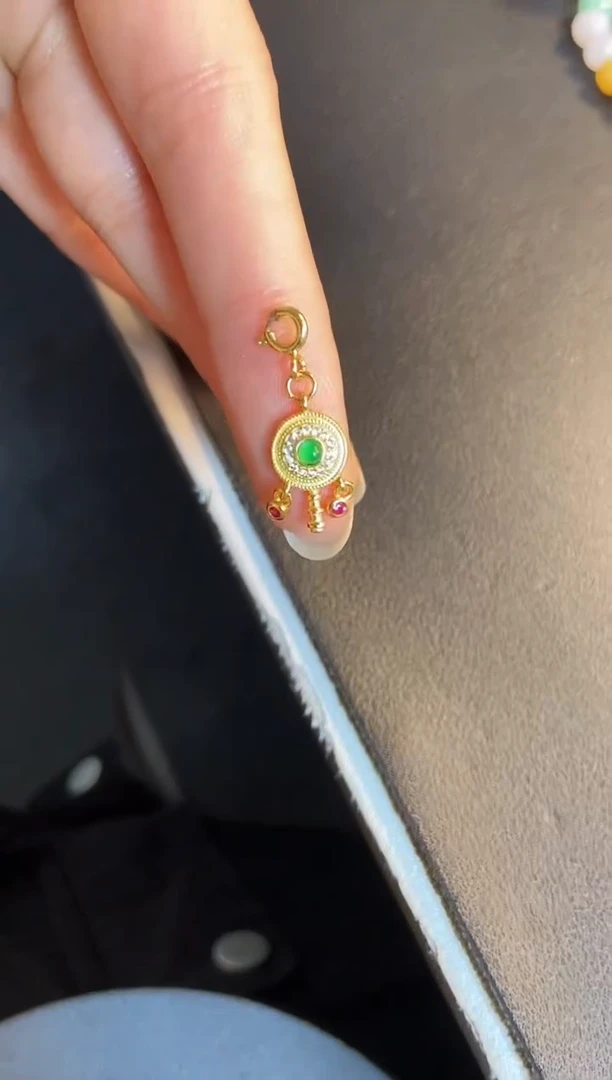 吊坠(不含链)银S925镶嵌翡翠1