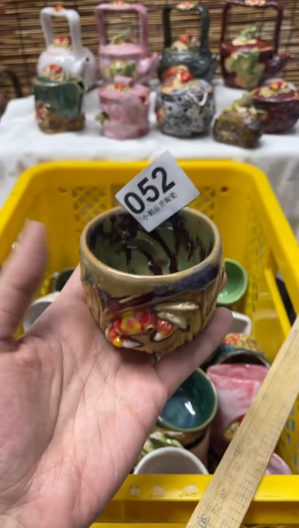 【闪购商品】杯052精美粗陶手工柴烧