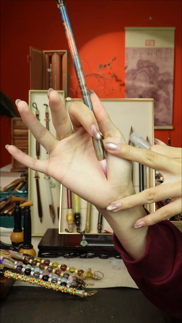 109号闪孤品高货毛笔链接 清水试笔 蘸墨不退