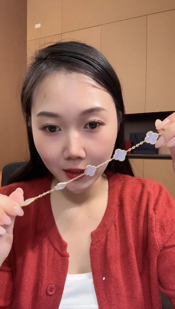 【闪购商品】玛瑙/玉髓手链18K金镶嵌紫色k黄，五花手链GHJ