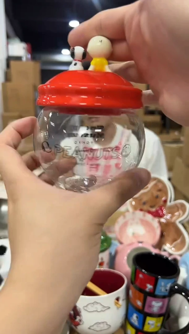 瓷片史努比玻璃收纳