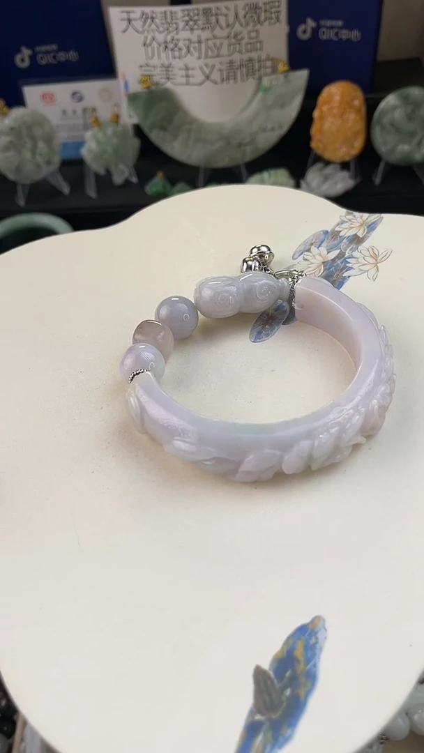 未镶嵌手链翡翠安****啦手工定制默认微瑕主播介绍为准