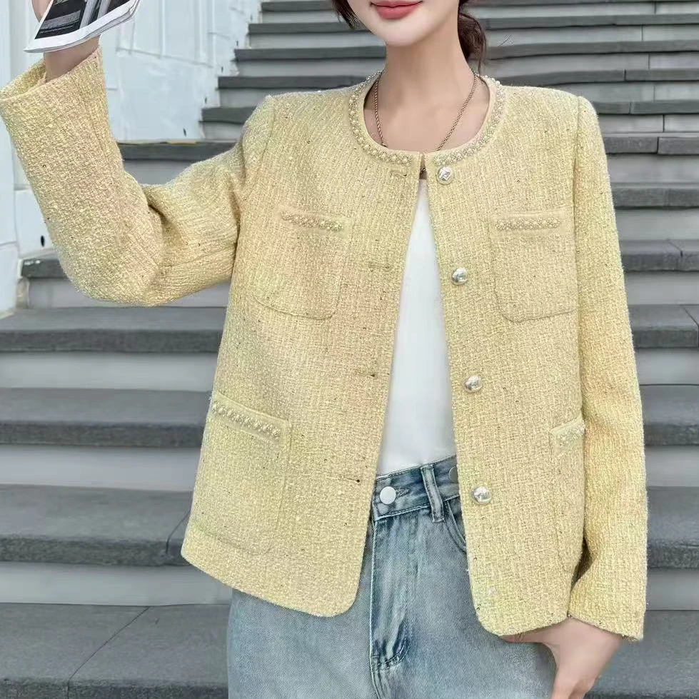 W百搭两色小香风外套5816