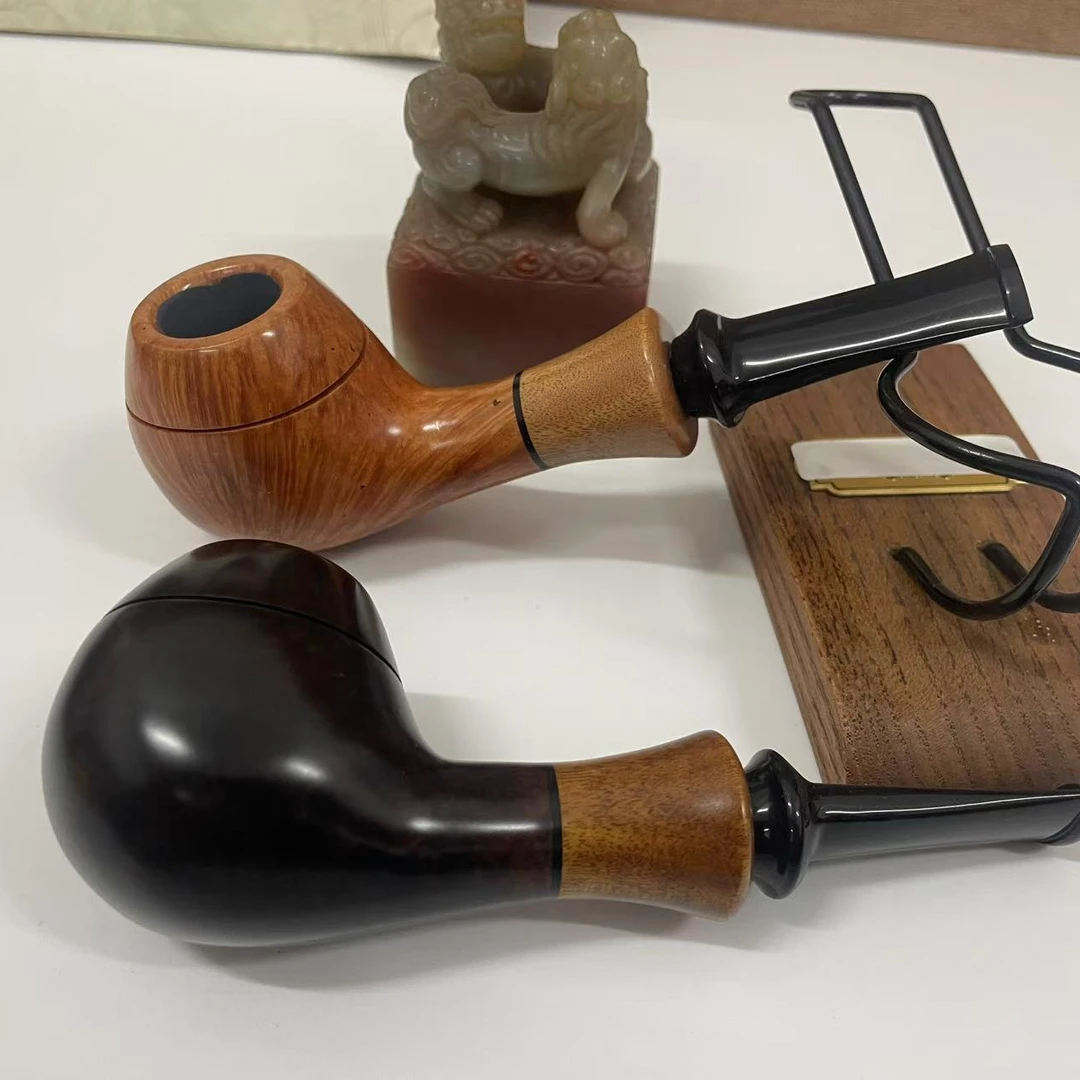 源头工厂单线苹果牛头加厚3毫米石楠木手工烟斗直播间实物为准