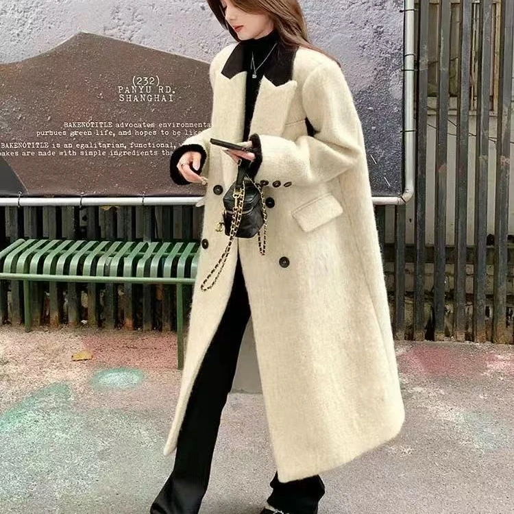 【A961-A970】中长款常规女款牛角扣百搭小个子 非主图款